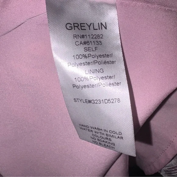 Greylin Floral Pink and Purple Long Sleeve Dress Medium - Picture 10 of 11